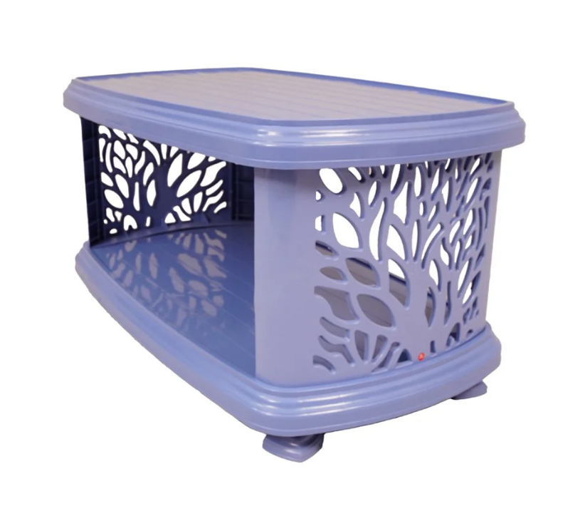 Full Plastic Double Shelf Tree Cross Table
