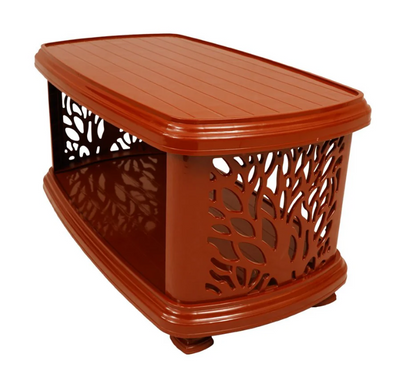 Full Plastic Double Shelf Tree Cross Table